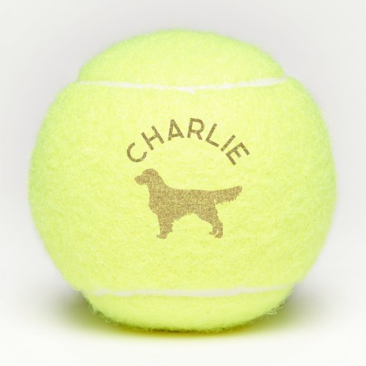 Gepersonaliseerde Schattigee Golden Retriever hond Tennisballen (Voorkant)