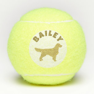 Gepersonaliseerde Schattigee Golden Retriever hond Tennisballen