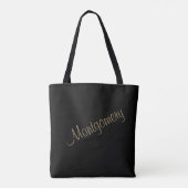 Gepersonaliseerde Schattigee Gouden Folie Ganzen Z Tote Bag (Achterkant)