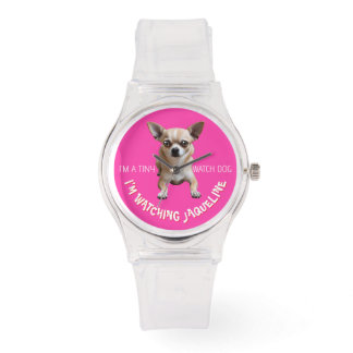 Gepersonaliseerde Schattigee Grappige Chihuahua Ho Horloge