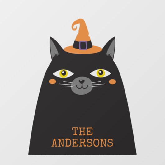 Gepersonaliseerde Schattigee grillige Halloween Bl Raamsticker (Vel)