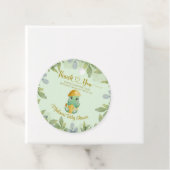 Gepersonaliseerde Schattigee groene dinosaurus jon Bedankjes Labels (In situ)