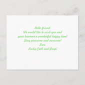 Gepersonaliseerde Schattigee groene stijlvolle har Briefkaart (Achterkant)