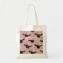 Gepersonaliseerde Schattigee Halloween Spooky Bat  Tote Bag