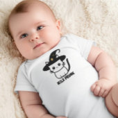 Gepersonaliseerde Schattigee Heksenkat Grappig Hal Romper