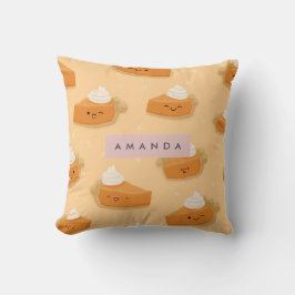 Gepersonaliseerde Schattigee Herfst Pumpkin Pie Wh Kussen