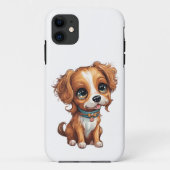Gepersonaliseerde Schattigee hond iPhone 11 Hoesje (Achterkant)