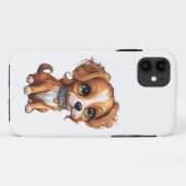 Gepersonaliseerde Schattigee hond iPhone 11 Hoesje (Achterkant (horizontaal))