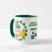 Gepersonaliseerde Schattigee Ierse Emoji met Shamr Mok (Voorkant links)