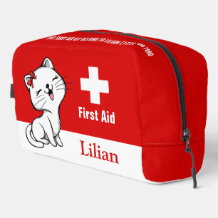 Gepersonaliseerde Schattigee Kat EHBO Kit Bag Toilettasje