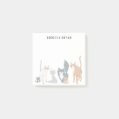 Gepersonaliseerde Schattigee kattenbende Post-it® Notes (Voorkant)