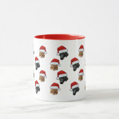 Gepersonaliseerde Schattigee Kattenhond Gezicht 2  Mok (Midden)