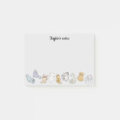 Gepersonaliseerde Schattigee Kattennotities voor K Post-it® Notes (Voorkant)