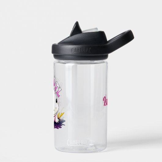 Gepersonaliseerde Schattigee Kawaii Axolotl Waterfles (Links)