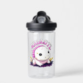 Gepersonaliseerde Schattigee Kawaii Axolotl Waterfles (Voorkant)