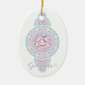 Gepersonaliseerde Schattigee Kawaii Bunny Ornament (Voorkant)