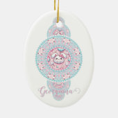 Gepersonaliseerde Schattigee Kawaii Bunny Ornament (Achterkant)