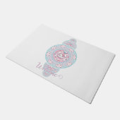 Gepersonaliseerde Schattigee Kawaii Bunny Ornament Deurmat (Schuin)