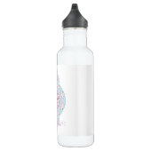 Gepersonaliseerde Schattigee Kawaii Bunny Ornament Waterfles (Rechts)