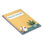 Gepersonaliseerde Schattigee Kawaii Cat Notitieboe Notitieboek (Rechterzijde)