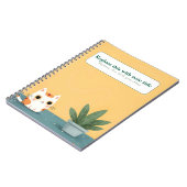Gepersonaliseerde Schattigee Kawaii Cat Notitieboe Notitieboek (Linkerzijde)