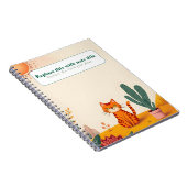 Gepersonaliseerde Schattigee Kawaii Cat Notitieboe Notitieboek (Rechterzijde)