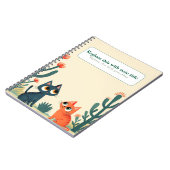 Gepersonaliseerde Schattigee Kawaii Cat Notitieboe Notitieboek (Linkerzijde)