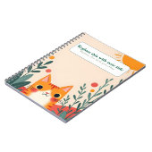 Gepersonaliseerde Schattigee Kawaii Cat Notitieboe Notitieboek (Linkerzijde)