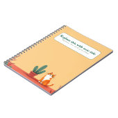 Gepersonaliseerde Schattigee Kawaii Cat Notitieboe Notitieboek (Linkerzijde)