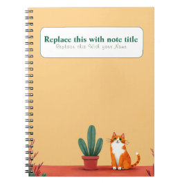 Gepersonaliseerde Schattigee Kawaii Cat Notitieboe Notitieboek