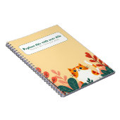 Gepersonaliseerde Schattigee Kawaii Cat Notitieboe Notitieboek (Rechterzijde)