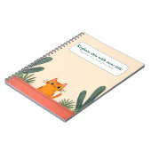 Gepersonaliseerde Schattigee Kawaii Cat Notitieboe Notitieboek (Linkerzijde)