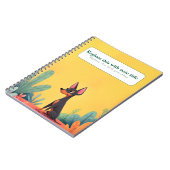 Gepersonaliseerde Schattigee Kawaii Dog Notitieboe Notitieboek (Linkerzijde)