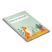 Gepersonaliseerde Schattigee Kawaii Dog Notitieboe Notitieboek (Rechterzijde)