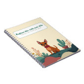 Gepersonaliseerde Schattigee Kawaii Dog Notitieboe Notitieboek (Rechterzijde)