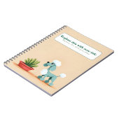 Gepersonaliseerde Schattigee Kawaii Dog Notitieboe Notitieboek (Linkerzijde)