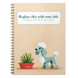 Gepersonaliseerde Schattigee Kawaii Dog Notitieboe Notitieboek