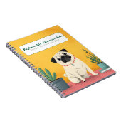 Gepersonaliseerde Schattigee Kawaii Dog Notitieboe Notitieboek (Rechterzijde)