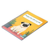 Gepersonaliseerde Schattigee Kawaii Dog Notitieboe Notitieboek (Linkerzijde)