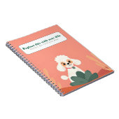 Gepersonaliseerde Schattigee Kawaii Dog Notitieboe Notitieboek (Rechterzijde)