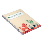 Gepersonaliseerde Schattigee Kawaii Dog Notitieboe Notitieboek (Rechterzijde)