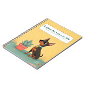Gepersonaliseerde Schattigee Kawaii Dog Notitieboe Notitieboek (Linkerzijde)