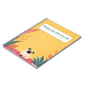 Gepersonaliseerde Schattigee Kawaii Dog Notitieboe Notitieboek (Linkerzijde)