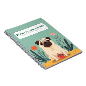 Gepersonaliseerde Schattigee Kawaii Dog Notitieboe Notitieboek (Rechterzijde)