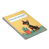 Gepersonaliseerde Schattigee Kawaii Dog Notitieboe Notitieboek (Rechterzijde)
