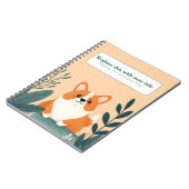 Gepersonaliseerde Schattigee Kawaii Dog Notitieboe Notitieboek (Linkerzijde)