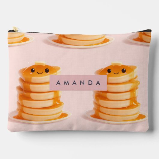 Gepersonaliseerde Schattigee Kawaii Pannenkoekenst Etui (Voorkant)