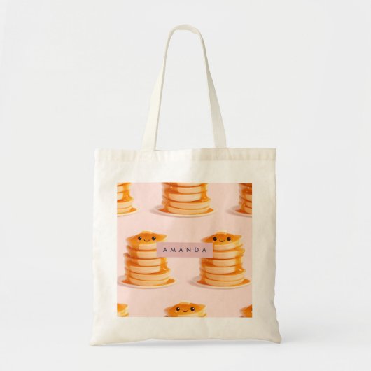 Gepersonaliseerde Schattigee Kawaii Pannenkoekenst Tote Bag (Voorkant)