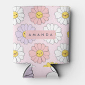 Gepersonaliseerde Schattigee Kawaii Pastel Daisy F Blikjeskoeler (Voorkant)