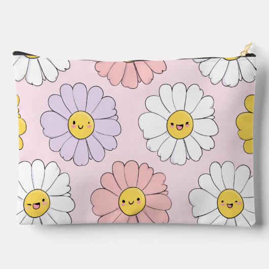 Gepersonaliseerde Schattigee Kawaii Pastel Daisy F Etui (Achterkant)